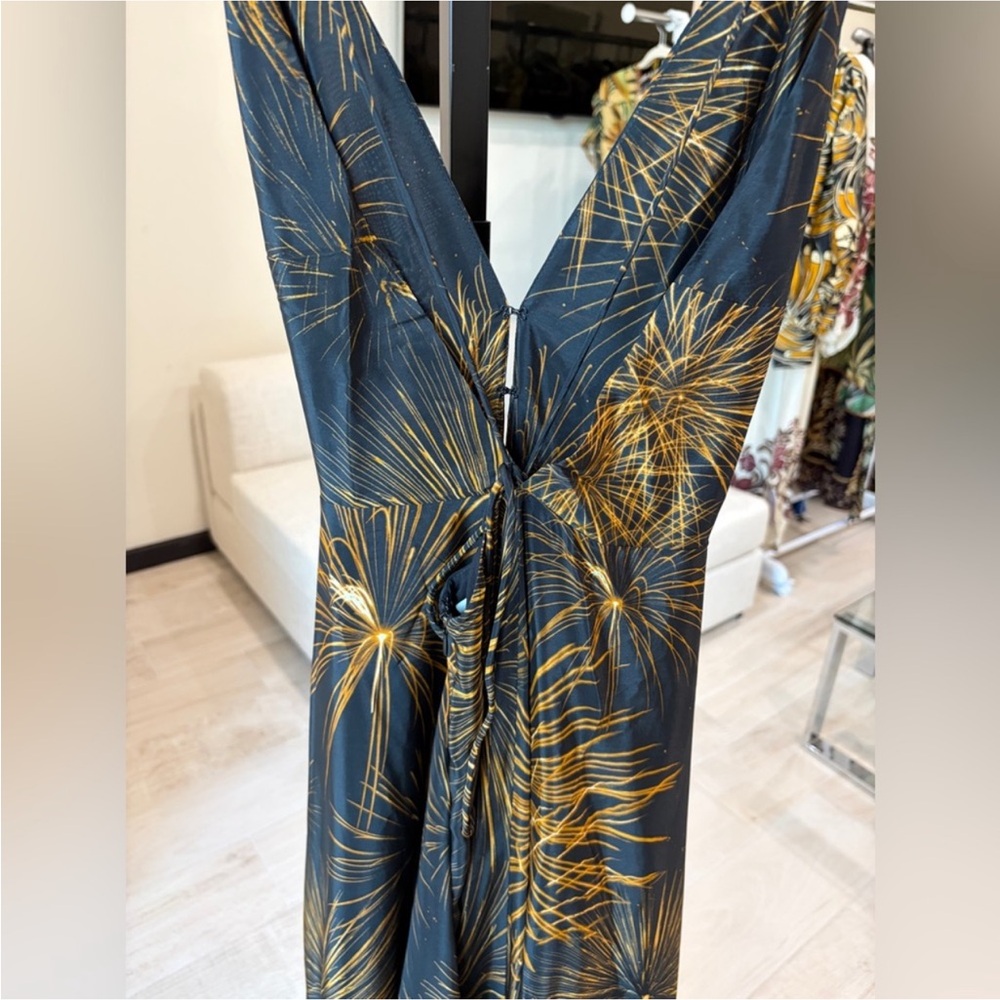 Farm Rio: Black Fireworks Sleeveless Open
Back Maxi Dress - Picture 6 of 14